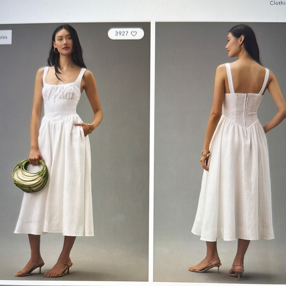 Reformation Balia linen midi dress